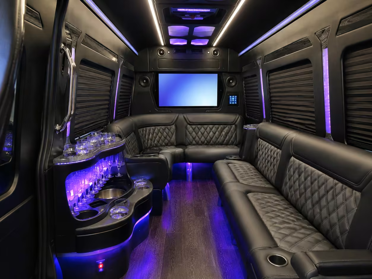 14 passenger sprinter limousine inside