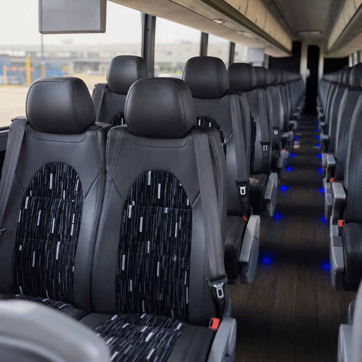 40 56 passenger charter bus interior